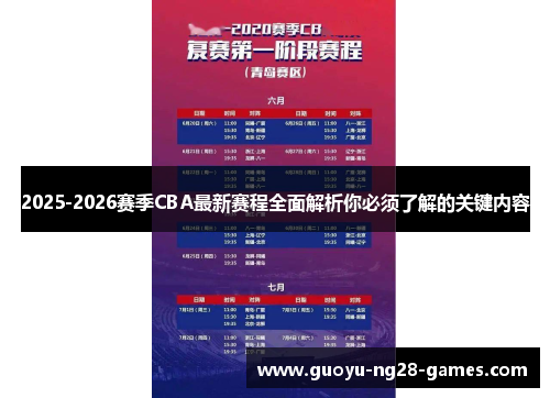 2025-2026赛季CBA最新赛程全面解析你必须了解的关键内容 2025-2026赛季CBA最新赛程全面解析你必须了解的关键内容